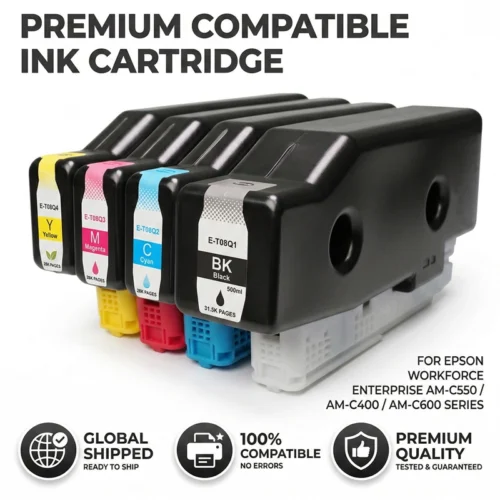 T08Q.6 Enlite for Epson T08Q1 T08Q2 T08Q3 T08Q4 Business Printing Cartridges C13T08Q140 for WorkForce Enterprise AM C550 Series