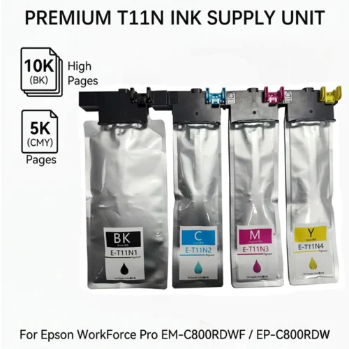 T11N.5 Enlite T11n Inkjet Ink Pack Cartridge T11n1 T11n2 T11n3 T11n4 Compatible for Epson Workforce Pro Ep-c800rdw Em-c800rdwf Printer