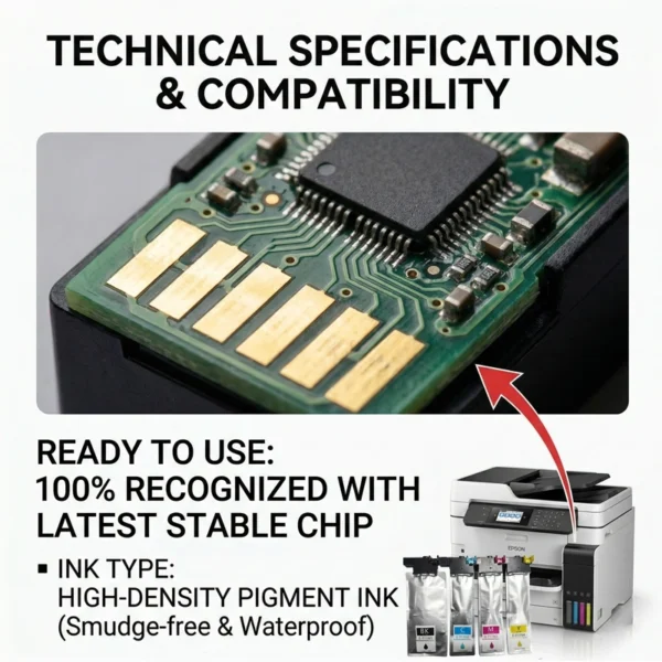 Enlite T11n Inkjet Ink Pack Cartridge T11n1 T11n2 T11n3 T11n4 Compatible for Epson Workforce Pro Ep-c800rdw Em-c800rdwf Printer