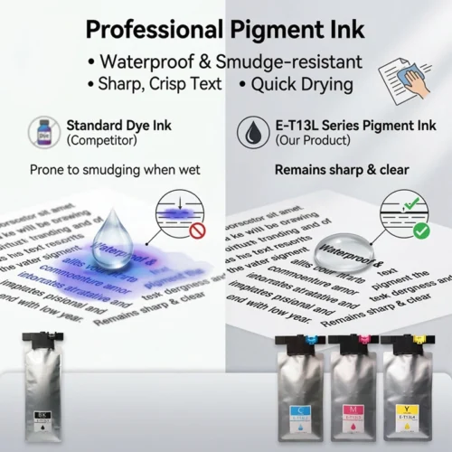 T13L.5 20K Pages High Yield T13L Ink Bag for Epson EMC8100RDWF C8101RDWF Pigment Ink Pack with Stable Chip T13L1 T13L4 Replacement