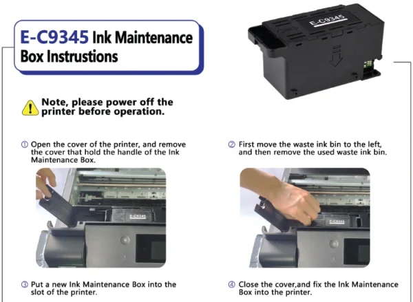 Epson C9345 Maintenance Box Compatible for epson L8050 L18050 Wf7820 Stc8000 Printer