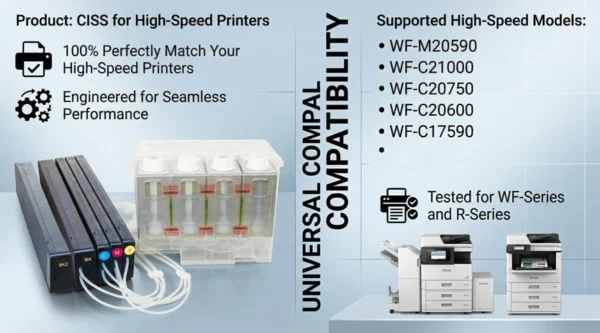 Ciss Ink Cartridge Without Chip Ciss Continua Ink Supply System for epson Enterprise C20600 C20590 C21000 C20750 M21000 Printer