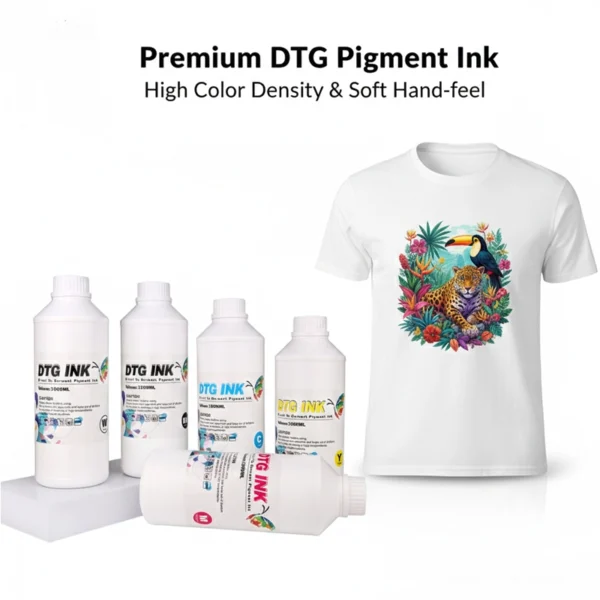Premium DTG Pigment Ink High Color Density & SOft Hand Feel