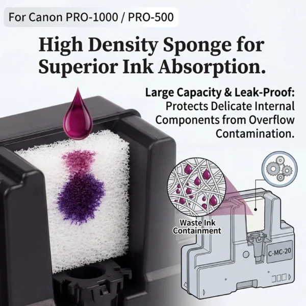Enlite Compatible MC-20 Maintenance Cartridge for Canon ImagePROGRAF PRO-1000 PRO-500 Professional Printer Waste Ink Tank