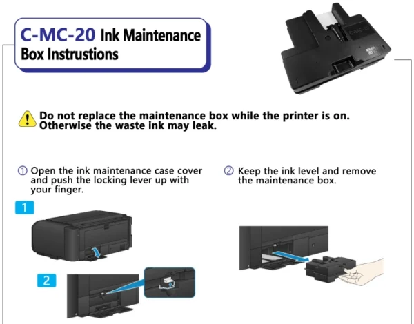 Enlite Compatible MC-20 Maintenance Cartridge for Canon ImagePROGRAF PRO-1000 PRO-500 Professional Printer Waste Ink Tank