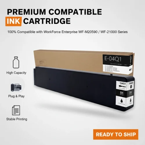 t04q.8 Enlite Compatible Black Ink Cartridge C13T04Q100 for Epson WorkForce Enterprise WF M20590 WF M21000 Monochrome Printer T04Q