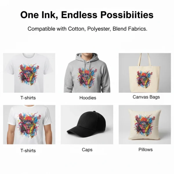 Premium DTF Ink Set Brilliant Colors & Ultra Soft Feel