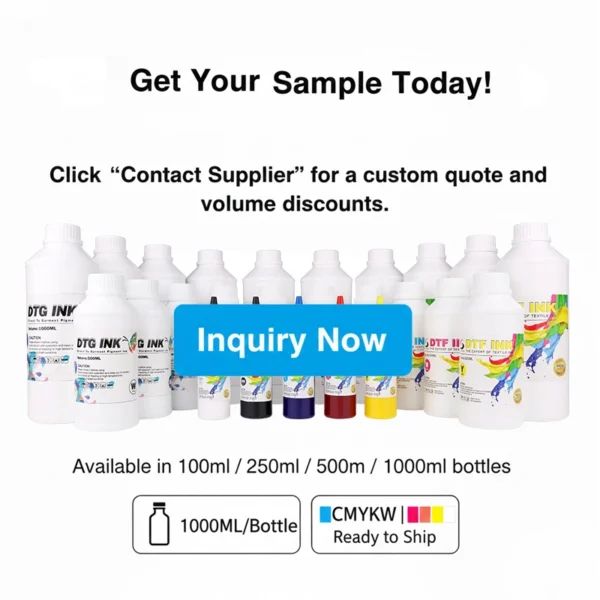 Premium DTF Ink Set Brilliant Colors & Ultra Soft Feel