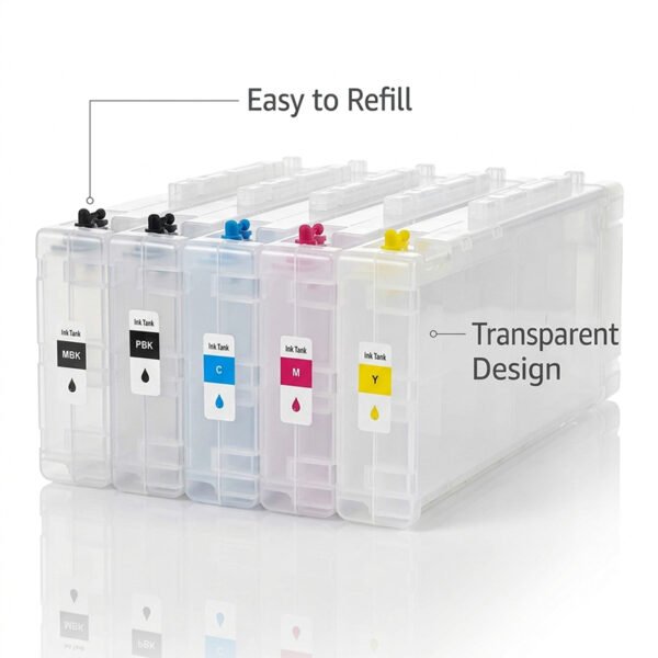 Enlite 700ml T7081 Series Refillable Ink Cartridge (Empty / Without Chip) for Epson SureColor SC-T7280 T5280 T3280 S40680 S60680 S80680 P8580D P6580D T3700 T5700 T7700